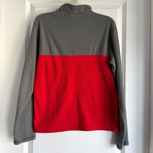 The North Face Boys Glacier 1/4 Zip Fleece Pullover Sweatshirt Red Gray Size L - Picture 6 of 7